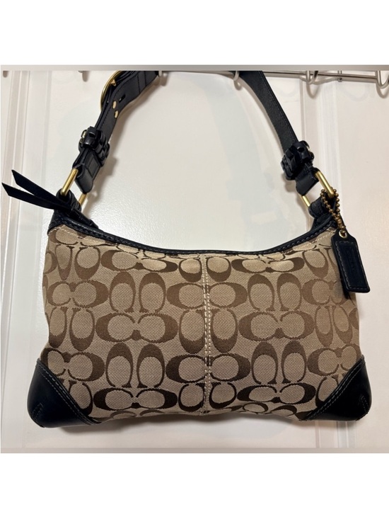 Coach Handbags - Coach Large Signature Carly Shoulder Bag - Style 11431